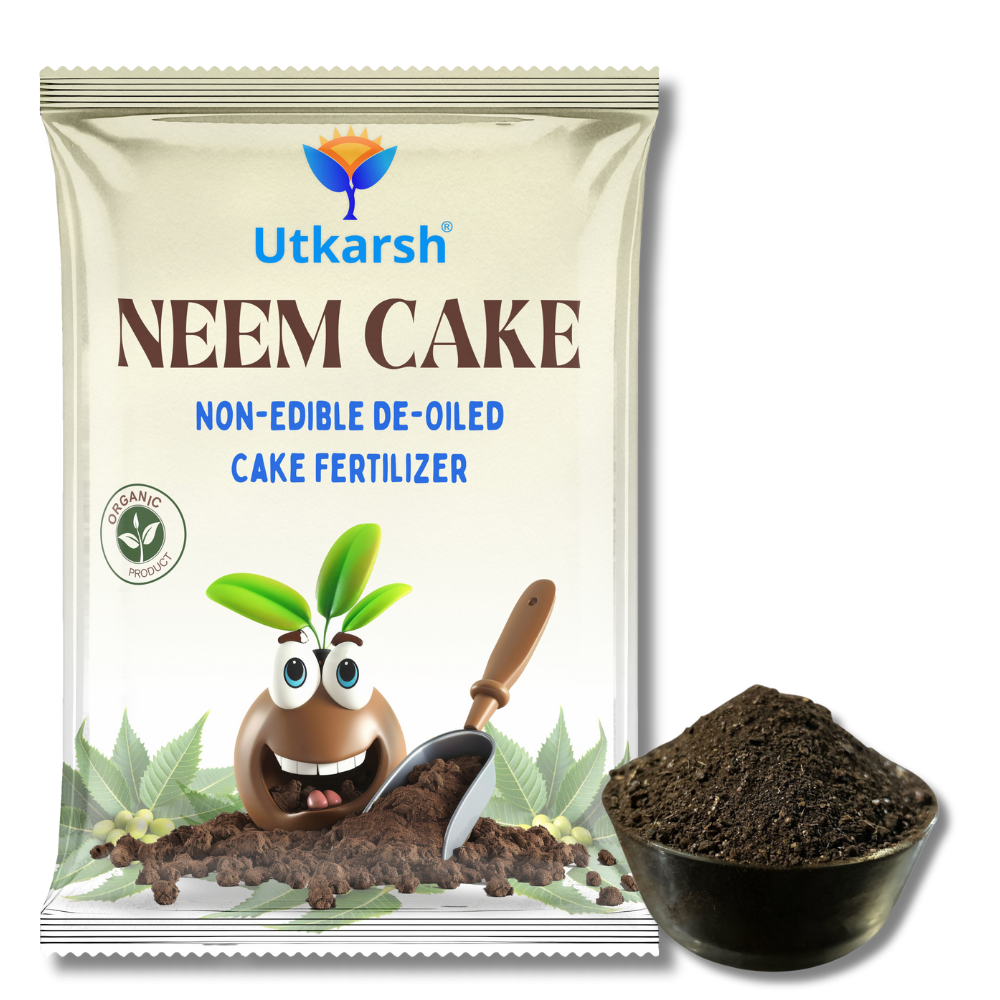 Neem Cake Powder for Plants, Organic Neem Khali Fertilizer for Home Garden, Manure for Flowers, Vegetables & Lawn
