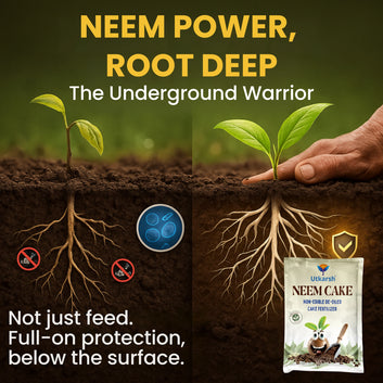 Neem Cake Powder for Plants, Organic Neem Khali Fertilizer for Home Garden, Manure for Flowers, Vegetables & Lawn