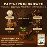 Neem Cake Powder for Plants, Organic Neem Khali Fertilizer for Home Garden, Manure for Flowers, Vegetables & Lawn
