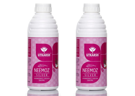 Neemoz-Silver (Azadirachtin E.C. 0.15% w/w 3000 ppm) Neem Oil Based Natural Insecticide - Utkarsh Agrochem Pvt ltd. 