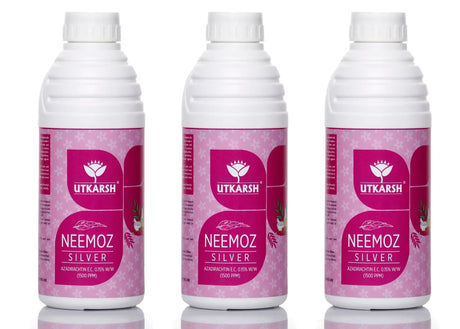 Neemoz-Silver (Azadirachtin E.C. 0.15% w/w 3000 ppm) Neem Oil Based Natural Insecticide - Utkarsh Agrochem Pvt ltd. 