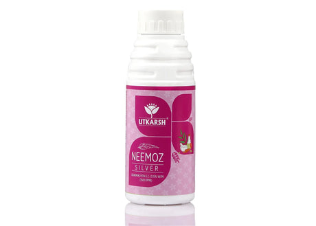 Neemoz-Silver (Azadirachtin E.C. 0.15% w/w 3000 ppm) Neem Oil Based Natural Insecticide - Utkarsh Agrochem Pvt ltd. 