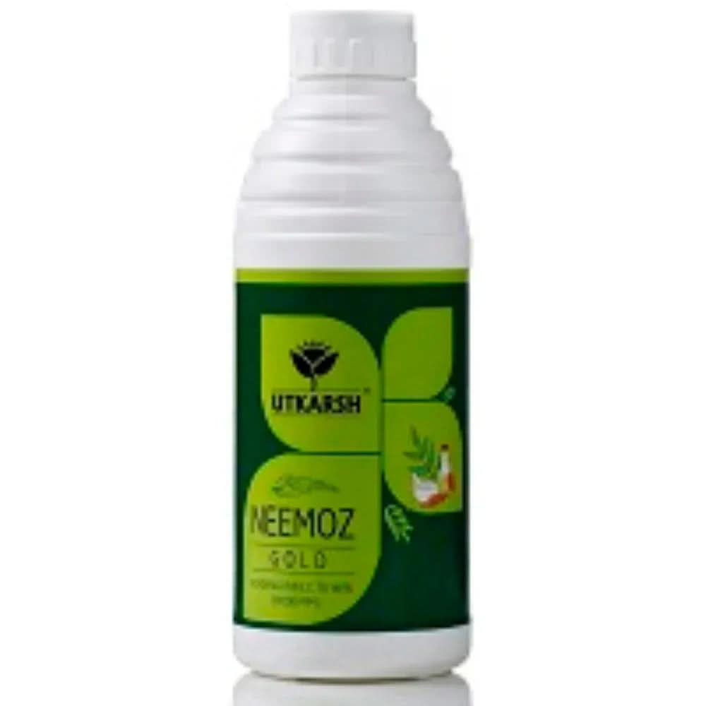 Neemoz-Gold (Azadirachtin E.C. 1% w/w, 10000 ppm) Neem Oil Based Natural Insecticide - Utkarsh Agrochem Pvt ltd. 