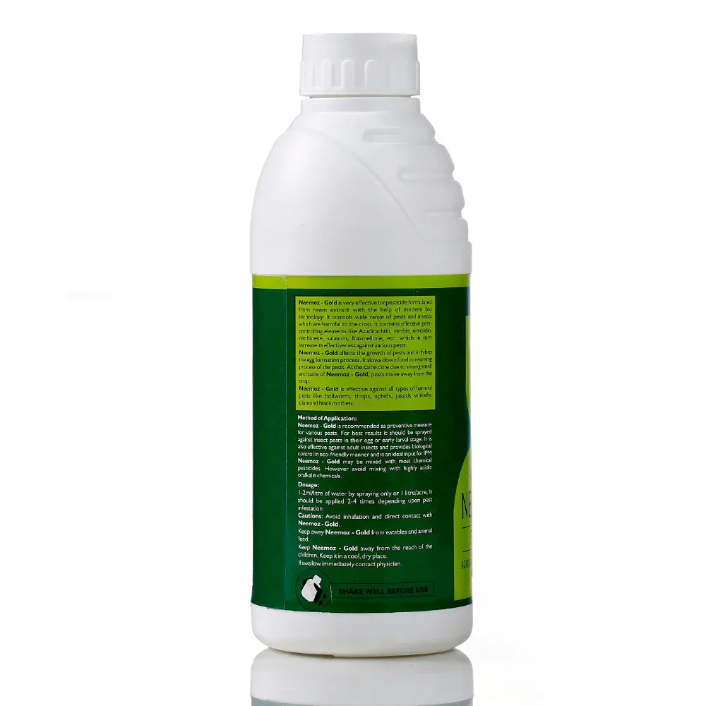 Neemoz-Gold (Azadirachtin E.C. 1% w/w, 10000 ppm) Neem Oil Based Natural Insecticide - Utkarsh Agrochem Pvt ltd. 