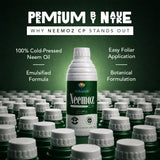 Neemoz - CP Cold Pressed Neem Oil | 1500 PPM Azadirachtin EC 0.15% W/W Organic Bio-Insecticide | Effective Broad-Spectrum Pest Control for Vegetables, Fruits, Cotton, Rice & Plants