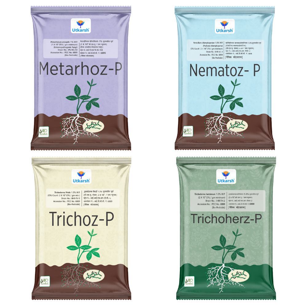 Nematodes and Fungus Control Combo - Metarhoz-P + Trichoherz-P + Nematoz-P + Trichoz-P