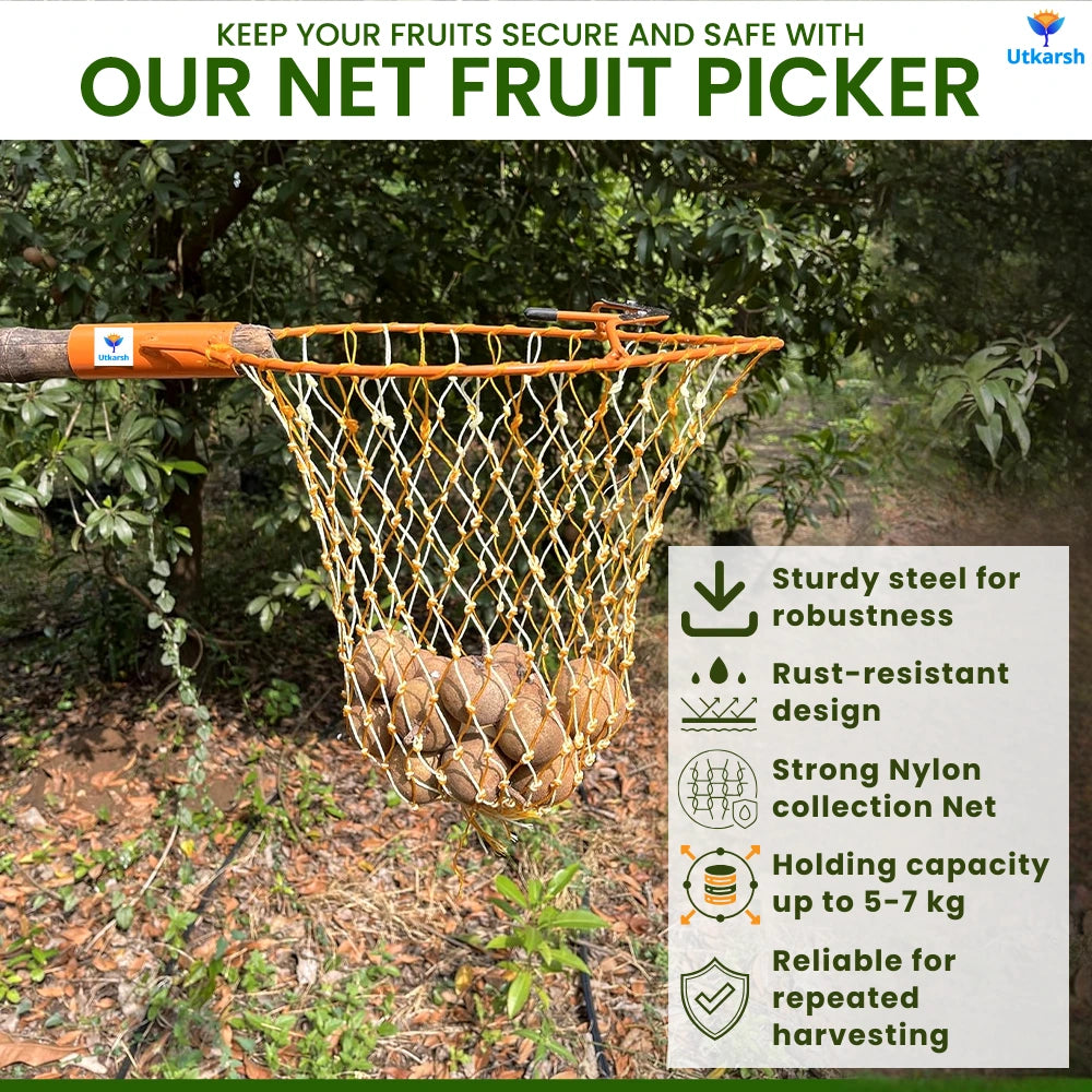 Mango Fruit Plucker with Net- 1 Pc