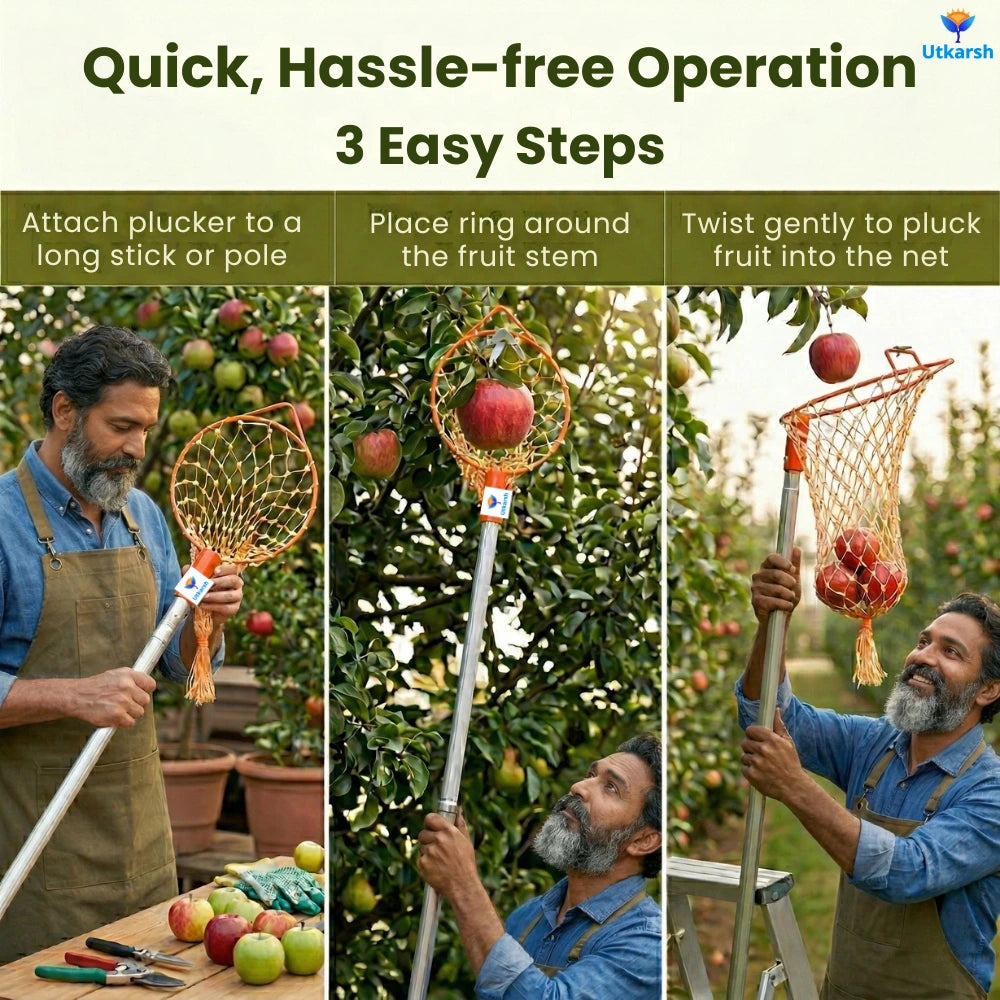 Mango Fruit Plucker with Net- 1 Pc