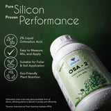 OSA-2 – Orthosilicic Acid 2% w/w Liquid | Silicon Fertilizer for Plants | Improves Plant Strength, Stress Tolerance & Yield