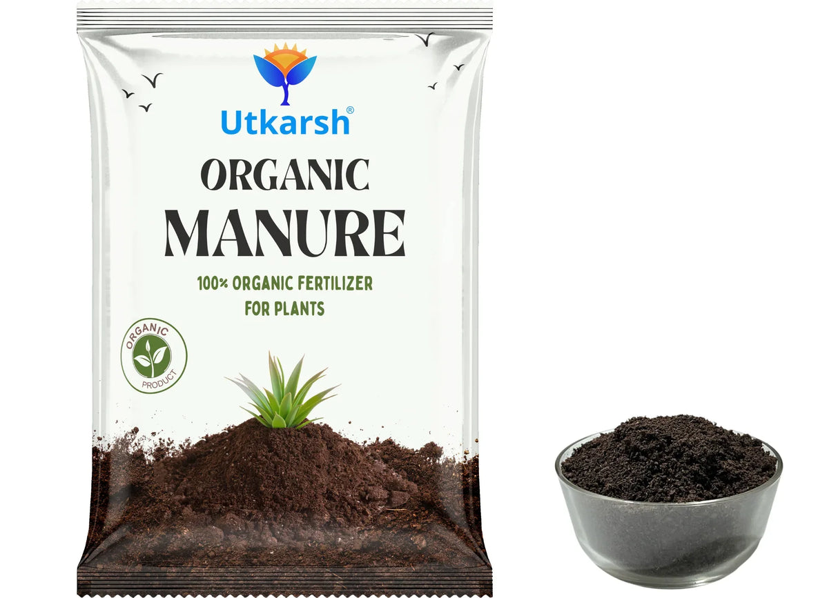 Organic Manure for Potted Plants, Organic Fertilizer for Home Garden, Crops, & Nursery, Khaad for Flowers, Vegetables & Lawn - Utkarsh Agrochem Pvt ltd. 