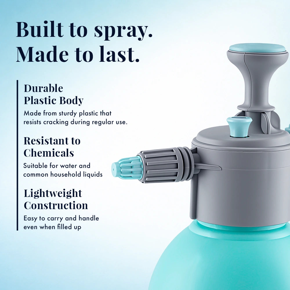 Premium Pressure Sprayer 2 Litre (Aqua Blue) | Pressure Spray Bottle for Plants | Gardening Water Pump Sprayer | Plant Spray Bottle for Garden | Spray Bottles for Gardening, Pack of 1