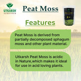 Peat Moss (For Potting Mix, Seed Starting and Improving Native Soil, Organic Gardening) - Utkarsh Agrochem Pvt ltd. 
