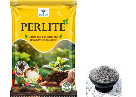 Perlite for Plants Growth, Home Terrace Garden, Indoor & Outdoor Plants, Hydroponics & Horticulture, Conditioner for Potting Soil Mix, Enhances Drainage & Aeration | Size: 2 - 7 mm - Utkarsh Agrochem Pvt ltd. 