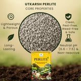 Perlite for Plants Growth, Home Terrace Garden, Indoor & Outdoor Plants, Hydroponics & Horticulture, Conditioner for Potting Soil Mix, Enhances Drainage & Aeration | Size: 2 - 7 mm