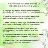 Perlite for Plants Growth, Home Terrace Garden, Indoor & Outdoor Plants, Hydroponics & Horticulture, Conditioner for Potting Soil Mix, Enhances Drainage & Aeration | Size: 2 - 7 mm