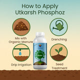 Phosphate Solubilizing Bacteria - PSB, Liquid Bio Fertilizer for Plants Growth, Nutrition, Develops Roots, Increases Flowering & Fruits, Crops | Phosphoz - 20 Liter - Utkarsh Agrochem Pvt ltd. 