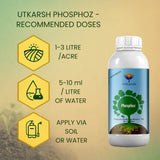 Phosphate Solubilizing Bacteria - PSB, Liquid Bio Fertilizer for Plants Growth, Nutrition, Develops Roots, Increases Flowering & Fruits, Crops | Phosphoz - 20 Liter - Utkarsh Agrochem Pvt ltd. 