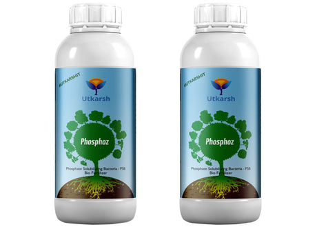 Phosphate Solubilizing Bacteria - PSB, Liquid Bio Fertilizer for Plants Growth, Nutrition, Develops Roots, Increases Flowering & Fruits, Crops | Phosphoz - Utkarsh Agrochem Pvt ltd. 