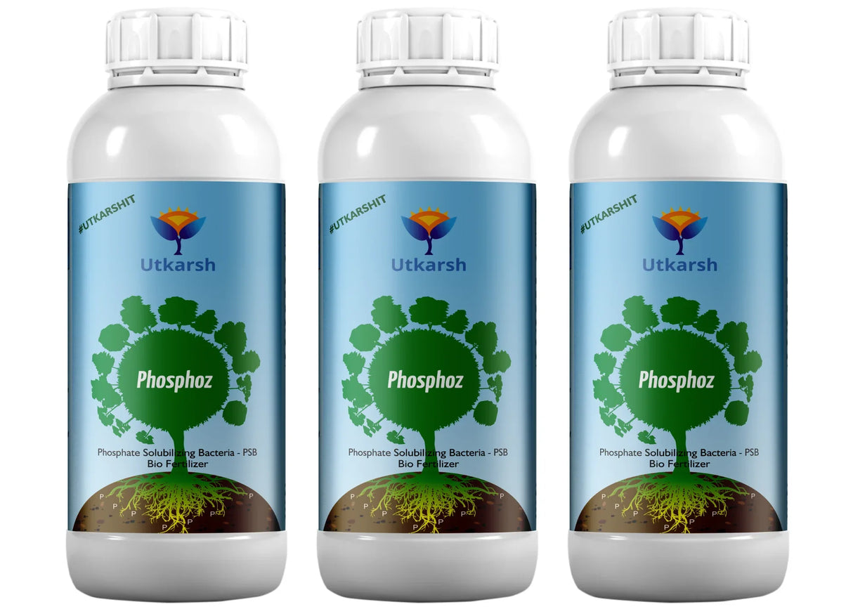 Phosphate Solubilizing Bacteria - PSB, Liquid Bio Fertilizer for Plants Growth, Nutrition, Develops Roots, Increases Flowering & Fruits, Crops | Phosphoz - Utkarsh Agrochem Pvt ltd. 
