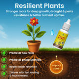 Plant Boost - Liquid Bio Fertilizer, Organic Growth Booster for Faster, Healthier Home Garden Plants, Ideal for Vegetables, Flowers, Herbs & Promotes Healthy Roots (Pack of 3 of 50 ml)