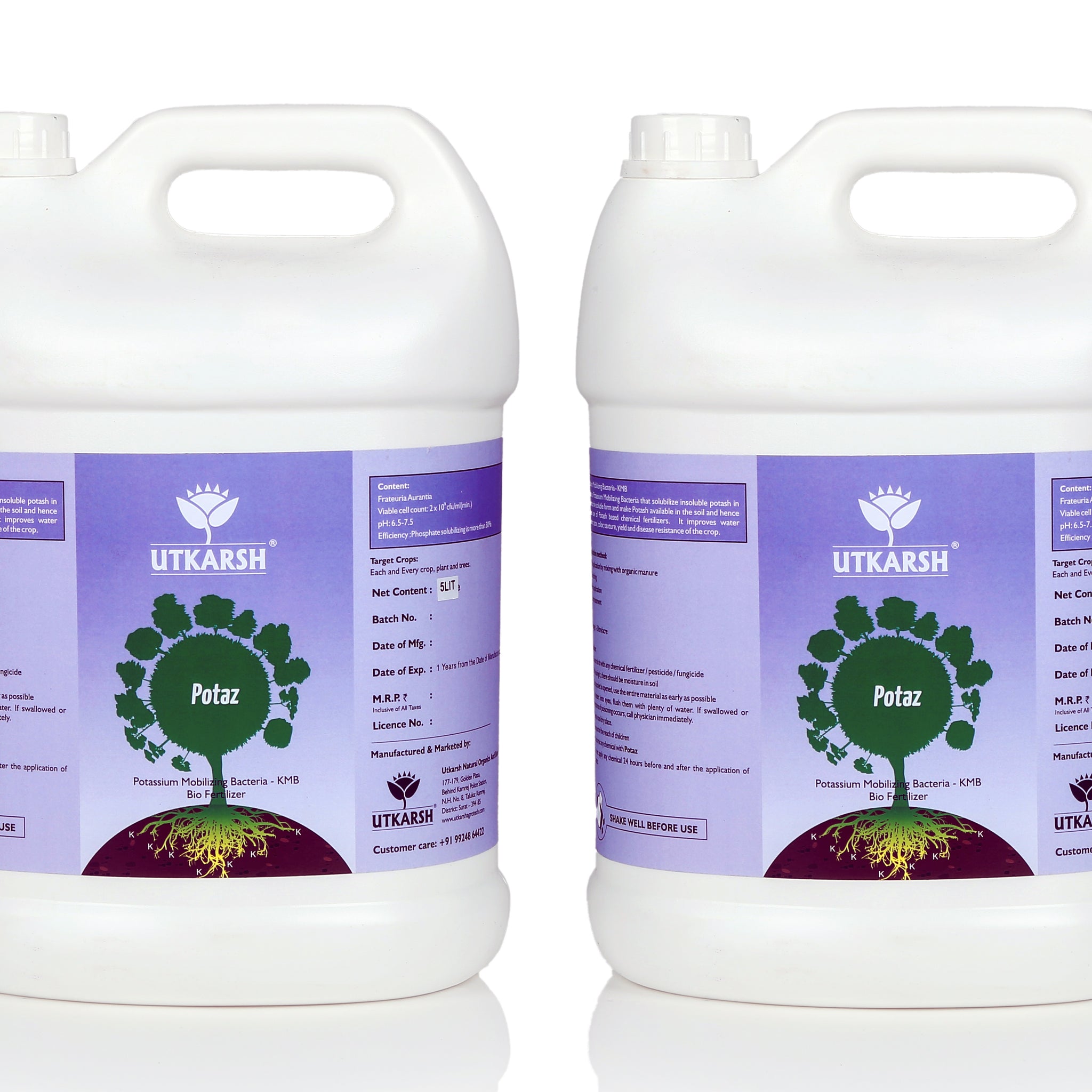 Utkarsh Potaz (Potassium Solubilizing Bacteria - KSB) Bio Fertilizer, 20 Litre