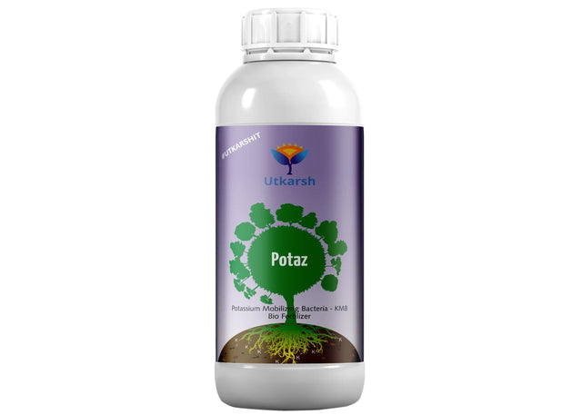 Potassium Solubilizing Bacteria - KSB, Liquid Bio Fertilizer for Plants Growth, Enhances Water Retention and Size, Colour, Quality & Yield of Fruits, Crops | Potaz - Utkarsh Agrochem Pvt ltd. 