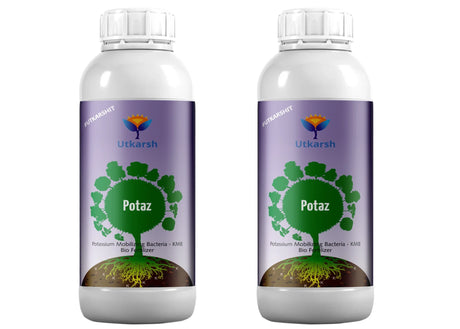 Potassium Solubilizing Bacteria - KSB, Liquid Bio Fertilizer for Plants Growth, Enhances Water Retention and Size, Colour, Quality & Yield of Fruits, Crops | Potaz - Utkarsh Agrochem Pvt ltd. 