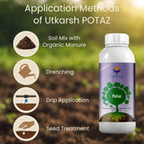 Potassium Solubilizing Bacteria - KSB, Liquid Bio Fertilizer for Plants Growth, Enhances Water Retention and Size, Colour, Quality & Yield of Fruits, Crops | Potaz - 20 Litre - Utkarsh Agrochem Pvt ltd. 