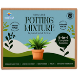 Utkarsh 5-in-1 Soil Less Potting Mixture- Makes 10Kg Fluffy Soil for Plants Home Garden | 3.75 Kg Dry Items- Cocopeat, Vermiculite, Neem Khad, Organic Compost & Perlite - Potting Soil Mix for Plants