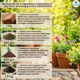 Utkarsh 4-in-1 Soil Less Potting Mixture (3.65Kg) - Cocopeat, Exfoliated Vermiculite, Neem Khad, Organic Plant Food | Makes 10 Kg of Fluffy Soil for Plants Home Garden | Potting Soil Mix for Plants
