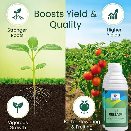 Release (for Enhancing the Ion Exchange Capacity Of Fertilizers) Biostimulant - 20 Litre - Utkarsh Agrochem Pvt ltd. 