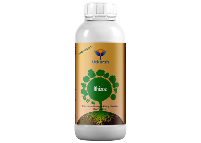 Rhizobium Nitrogen Fixing Bacteria, Liquid Bio Fertilizer for Plants Growth, Increases Organic Matter in Soil | Rhizoz - Utkarsh Agrochem Pvt ltd. 