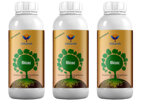Rhizobium Nitrogen Fixing Bacteria, Liquid Bio Fertilizer for Plants Growth, Increases Organic Matter in Soil | Rhizoz - Utkarsh Agrochem Pvt ltd. 