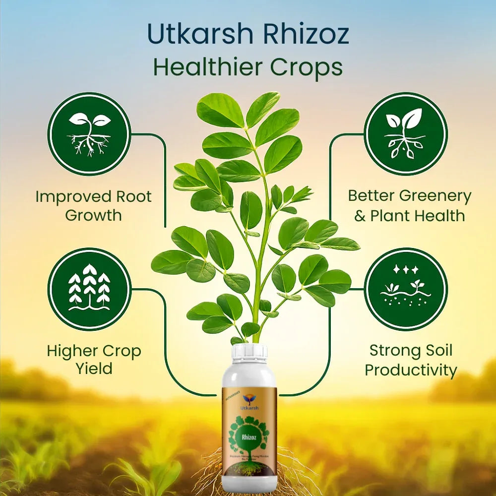 Rhizobium Nitrogen Fixing Bacteria, Liquid Bio Fertilizer for Plants Growth, Increases Organic Matter in Soil | Rhizoz - 20 Litre - Utkarsh Agrochem Pvt ltd. 