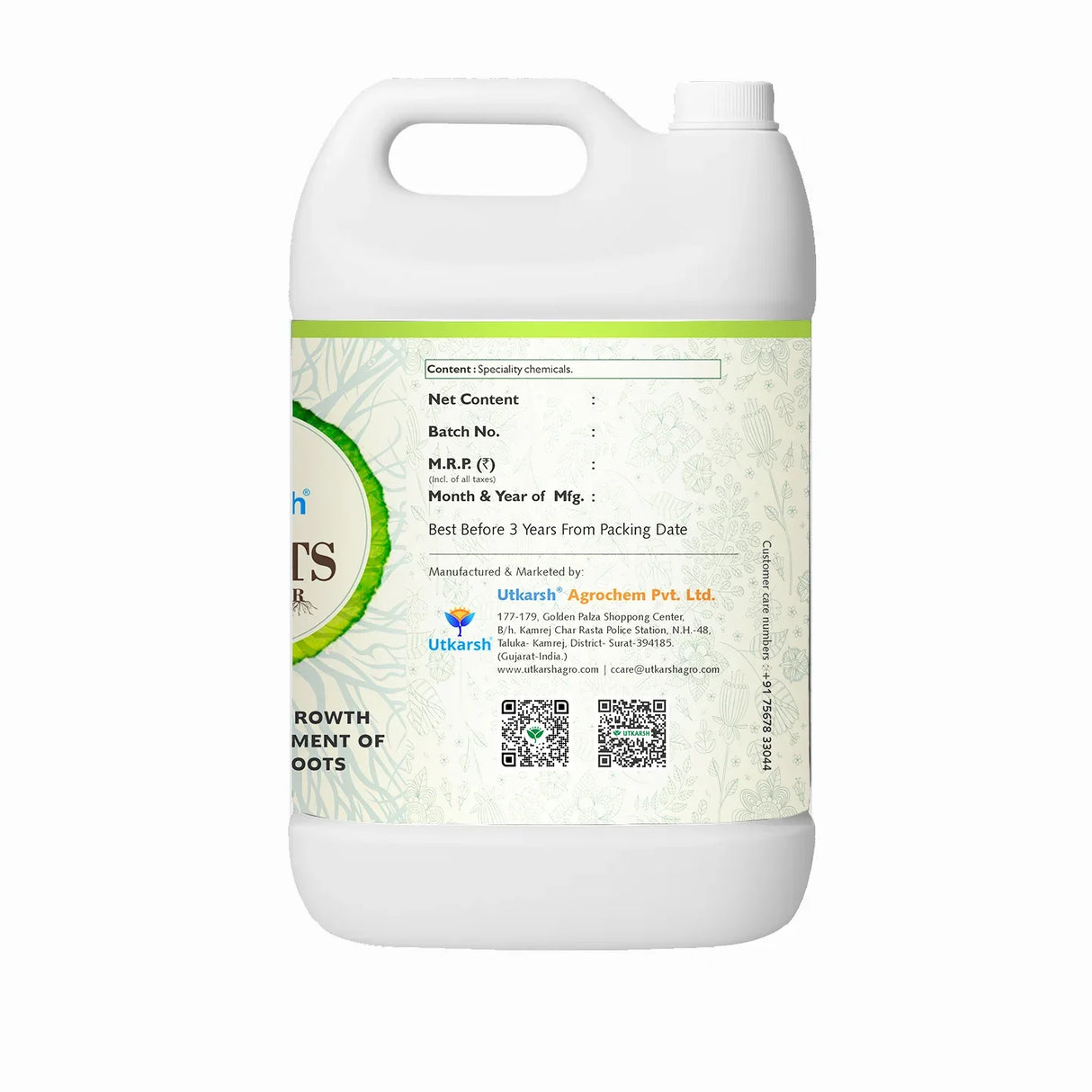 Roots Multiplier (For Quick Hairy Roots Formation) Plant Food for Healthy Roots - 20 Litre - Utkarsh Agrochem Pvt ltd. 