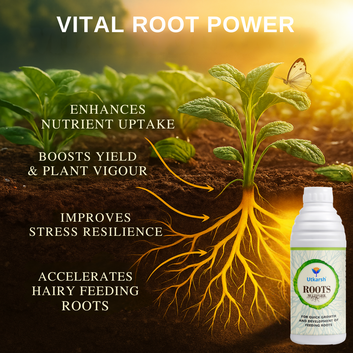 Roots Multiplier (For Quick Hairy Roots Formation) Plant Food for Healthy Roots - 20 Litre