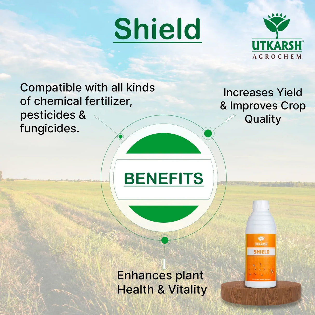 Shield | 100% Organic Botanical Pest Control, Natural Plant Protector | Compatible with all kinds of Chemical Fertilizer, Bio Pesticide and Bio Fungicide - Utkarsh Agrochem Pvt ltd. 
