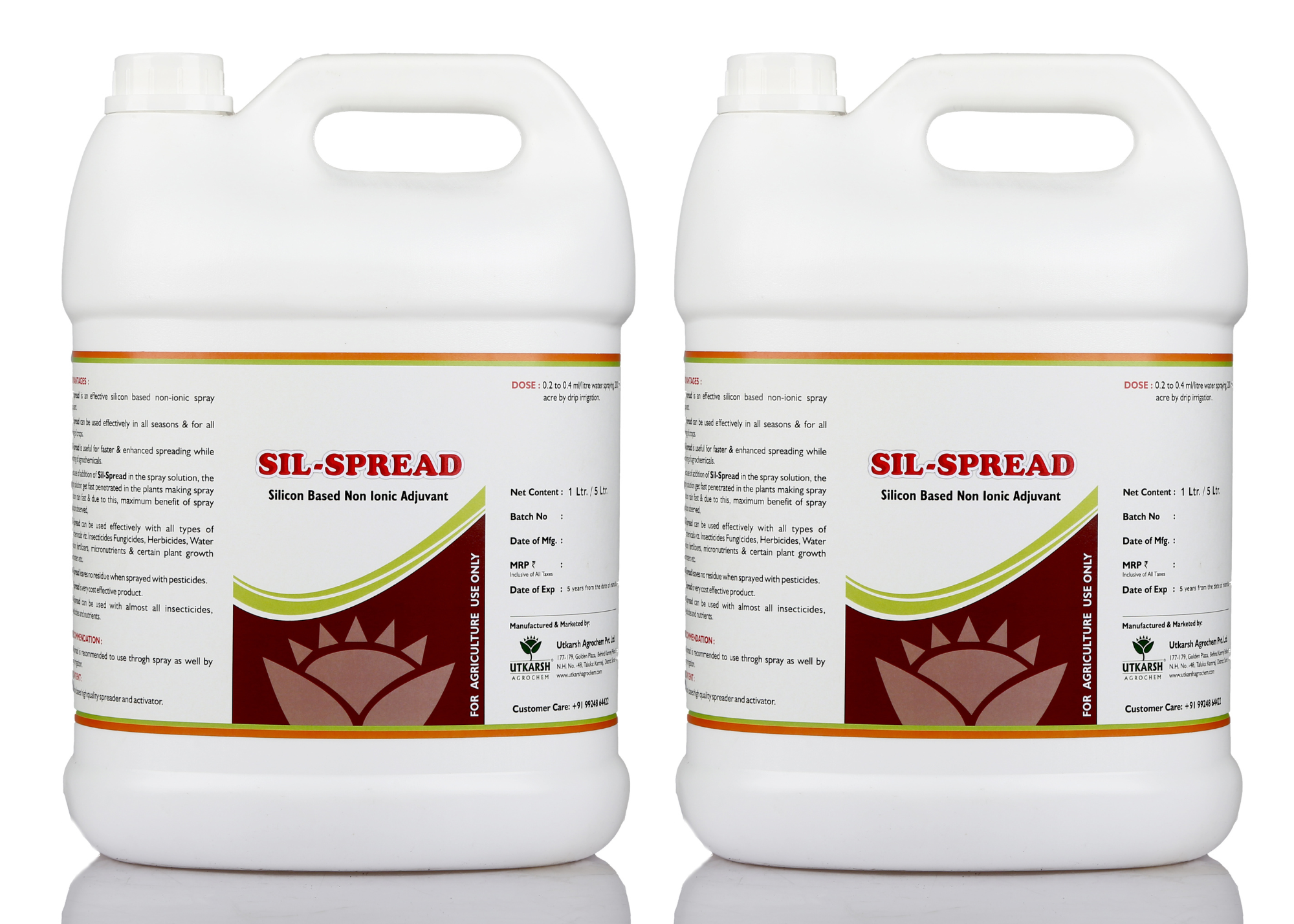 Utkarsh Sil-Spread | Silicon Based Non Ionic Adjuvant, Sticker, Activator, Spreader, 20 Litre