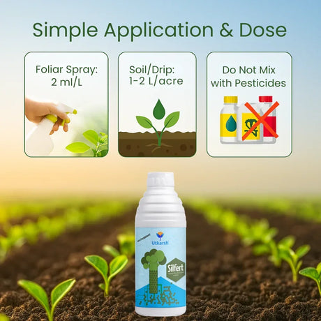 Potash Fortified with Silicon, Enhances Silica Absorption in Plants, Growth Boost for Yields, Vegetables, Improves Fruit Quality & Develops White Root | Silfert - 20 Litre - Utkarsh Agrochem Pvt ltd. 