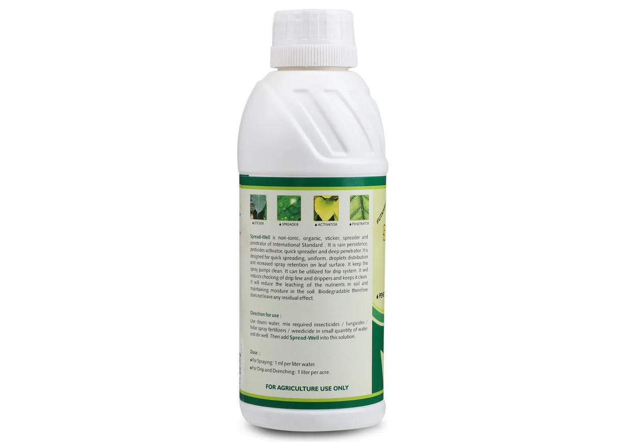 Spread-Well | Normal Spreader, Sticker, Activator for Plants, Non-Ionic Plant Input, Organic Spreader for Seeds and Fertilizers - Utkarsh Agrochem Pvt ltd. 