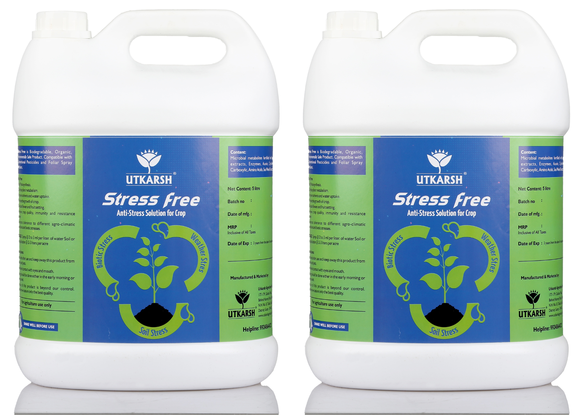 Utkarsh Stress Free (Anti-stress Solution For Crop) Biostimulant, 20 Litre