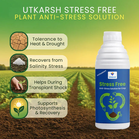Stress Free (Anti-stress Solution for Crops) Biostimulant - 20 Litre - Utkarsh Agrochem Pvt ltd. 