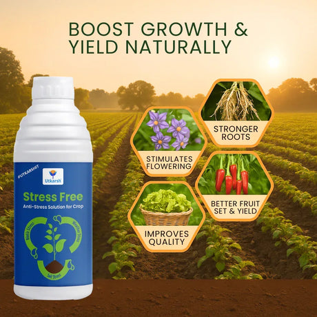 Stress Free (Anti-stress Solution for Crops) Biostimulant - 20 Litre - Utkarsh Agrochem Pvt ltd. 