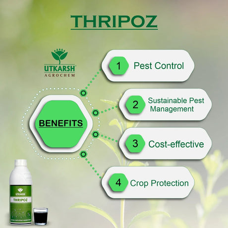 Thripoz | Natural Plants Extract Against Thrips | Natural Plant Protector for Sucking Pests- Aphids and White Fly - Utkarsh Agrochem Pvt ltd. 