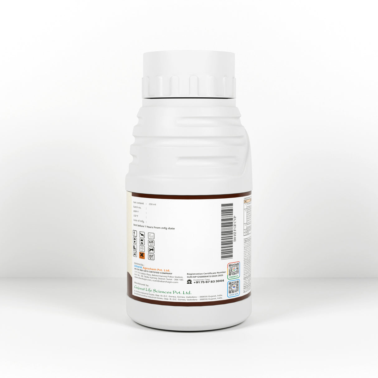 Trichoderma Viride Liquid, 1.5% W.P. 2 x 10^6 CFU/ml min. for Plants, Crops and Home Gardening - Trichoz-L, BioFungiocides