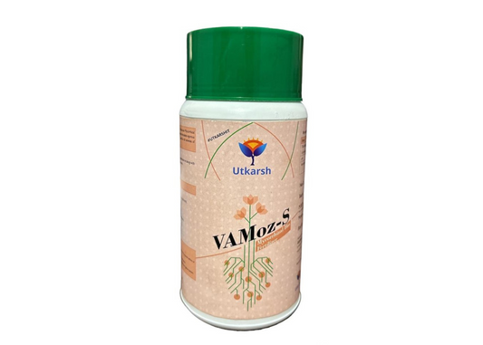 Utkarsh Vamoz-S (Mycorrhiza Powder with 5000 IP/gm) Essential Bio Fertilizer for Root Growth and Plant Health Promoter