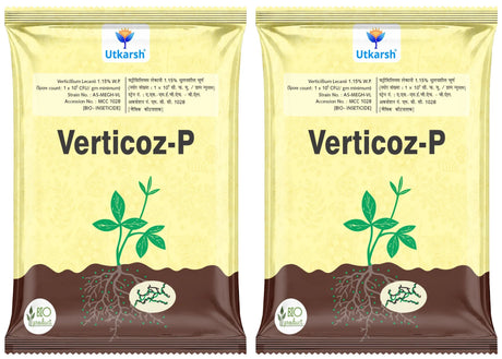 Verticillium Lecanii 1.15% W.P. 1 x 10 ^ 8 CFU/gm min. Bio Insecticides for Plants, Crops and Home Gardening - Verticoz-P - Utkarsh Agrochem Pvt ltd. 