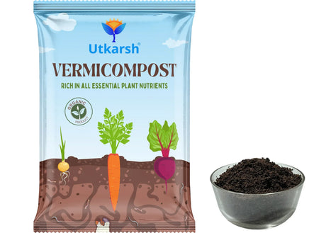 Vermicompost for Potted Plants, Organic Fertilizer for Home Garden, Crops, & Nursery, Khaad for Flowers, Vegetables & Lawn - Utkarsh Agrochem Pvt ltd. 