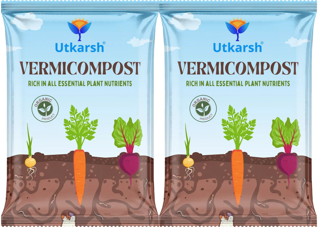 Vermicompost for Potted Plants, Organic Fertilizer for Home Garden, Crops, & Nursery, Khaad for Flowers, Vegetables & Lawn - Utkarsh Agrochem Pvt ltd. 