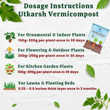 Vermicompost, 100% Natural Organic Fertilizer Manure for Plants, Nutrient Rich Compost for Home Garden, Ideal for All Gardening Use, Improves Plant Health, Water Retention & Soil Quality